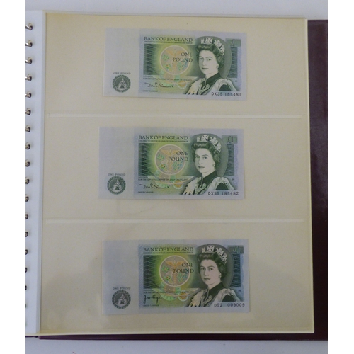 83 - An album of uncollated mainly British pre/post decimal bank notes, featuring &pound;1 and &pound;20