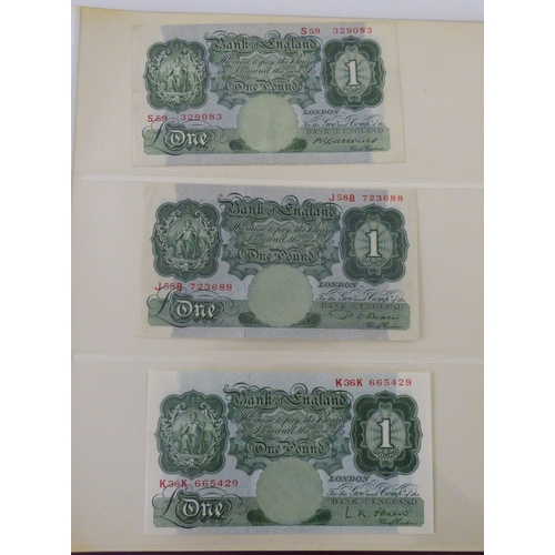 83 - An album of uncollated mainly British pre/post decimal bank notes, featuring &pound;1 and &pound;20