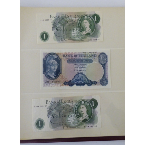 83 - An album of uncollated mainly British pre/post decimal bank notes, featuring &pound;1 and &pound;20