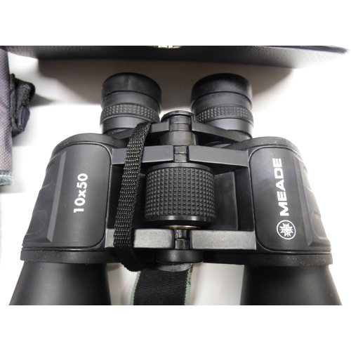 87 - Four pairs of binoculars: to include a Pathescope 16x50 example