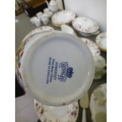 88 - Bone china tableware: to include Minton Ancestral pattern; Royal Albert Golden Glory; and Aynsley Co... 