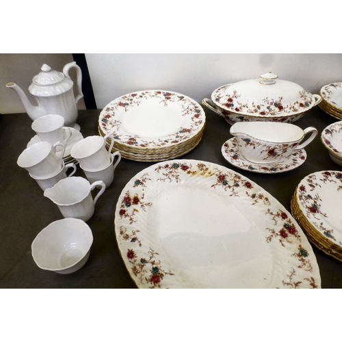 88 - Bone china tableware: to include Minton Ancestral pattern; Royal Albert Golden Glory; and Aynsley Co... 