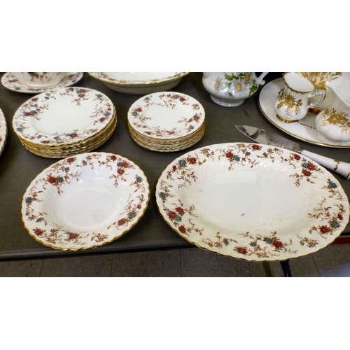 88 - Bone china tableware: to include Minton Ancestral pattern; Royal Albert Golden Glory; and Aynsley Co... 