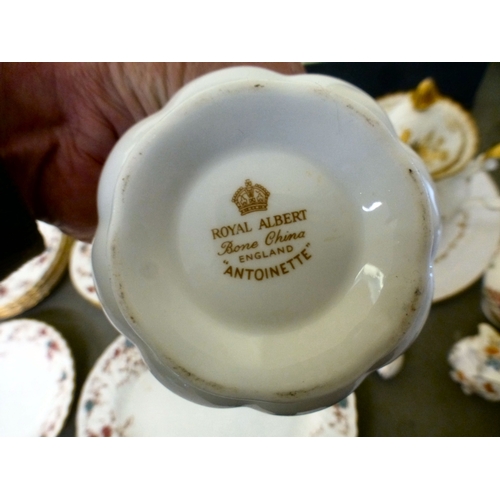 88 - Bone china tableware: to include Minton Ancestral pattern; Royal Albert Golden Glory; and Aynsley Co... 