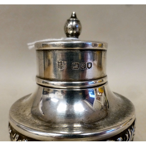 95 - A Victorian silver sugar sifter with whiplash decoration, the cartouche engraved with a stag&nbsp; L... 