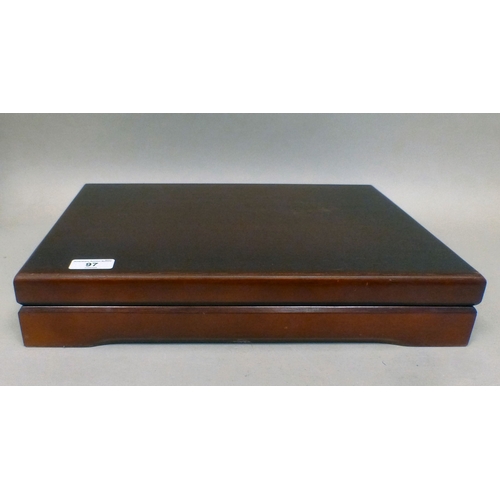 97 - An Osborne of Sheffield six place EPNS canteen of cutlery and flatware, in a fitted wooden case  3