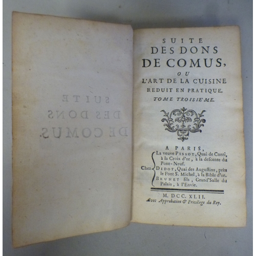 69 - Book: 'Suite Des Dons De Comus L'Arf De La Cuisine' 1742