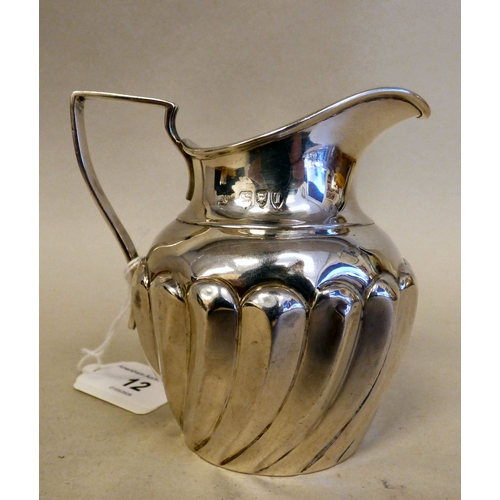 12 - A late Victorian silver cream jug&nbsp; London 1894&nbsp; (approx. 114grms)