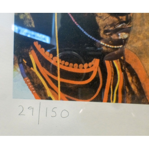 2 - After Sir Peter Blake - 'Academy' a pop art study  Limited Edition 29/150 print  bears a pencil sign... 