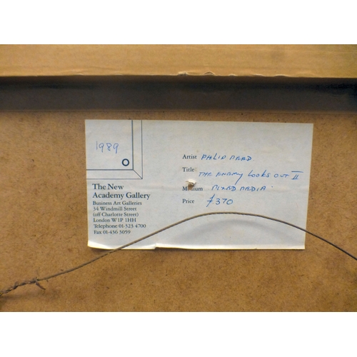 34 - Philip Mead - 'The Enemy Looks Out II'&nbsp; mixed media&nbsp; bears a label verso&nbsp; 19