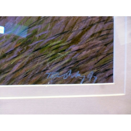 47 - Tom Ashby - 'From the Downs Near Inkpen'&nbsp; mixed media&nbsp; bears a signature&nbsp; 17
