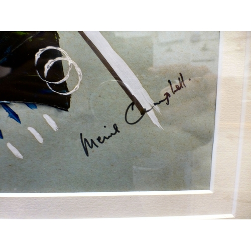 50 - Meriel Campbell - 'Abstract Spirals'&nbsp; oil on paper&nbsp; bears a signature&nbsp; 9.5