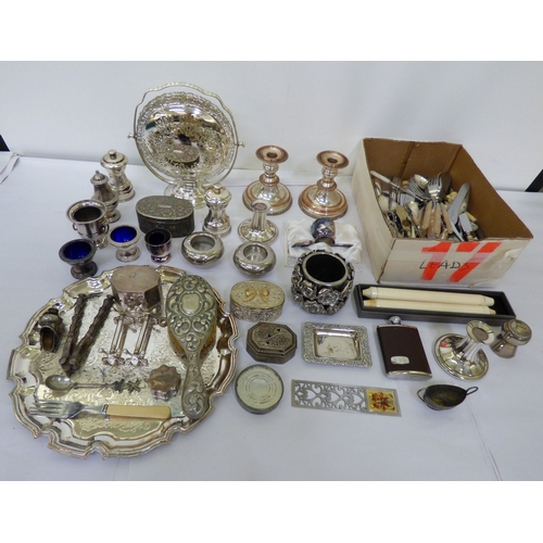 55 - Silver plate: to include a pepper mill&nbsp;