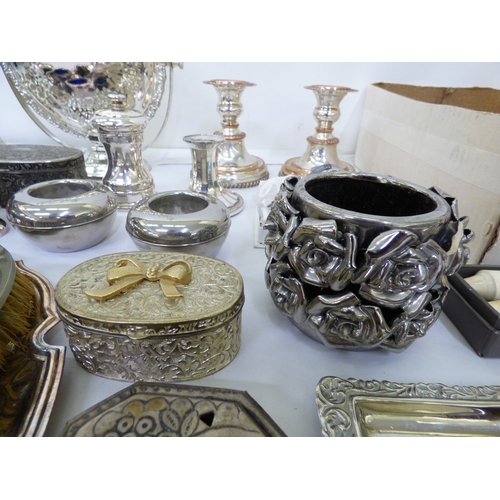 55 - Silver plate: to include a pepper mill&nbsp;