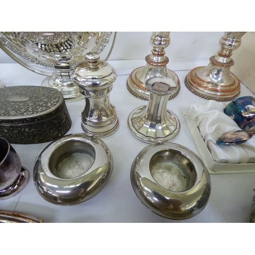 55 - Silver plate: to include a pepper mill&nbsp;