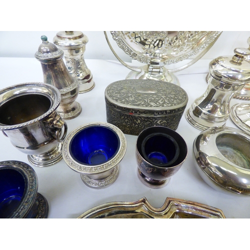 55 - Silver plate: to include a pepper mill&nbsp;