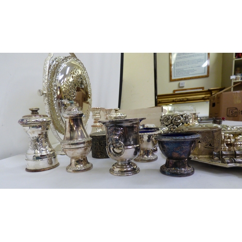 55 - Silver plate: to include a pepper mill&nbsp;