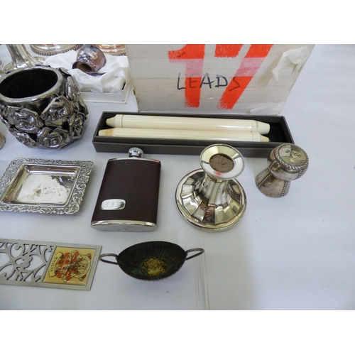 55 - Silver plate: to include a pepper mill&nbsp;
