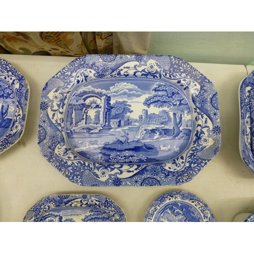 Spode china Italian pattern tableware various ages