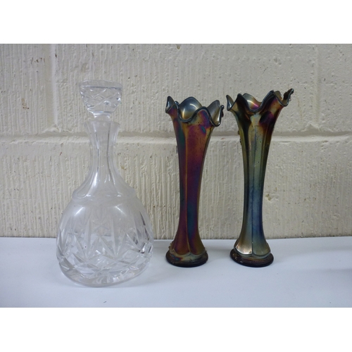 17 - Ceramics and glassware: to include a pair of modern Asian pottery Dogs of Fo&nbsp; 5