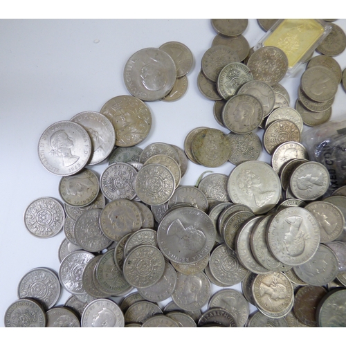 24 - Uncollated British coins: to include pre-decimal,  non-precious examples