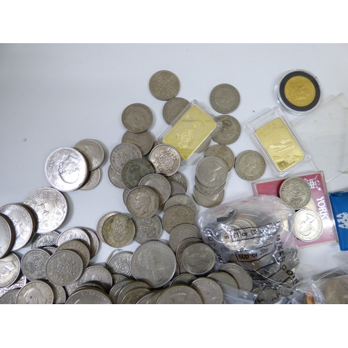 24 - Uncollated British coins: to include pre-decimal,  non-precious examples