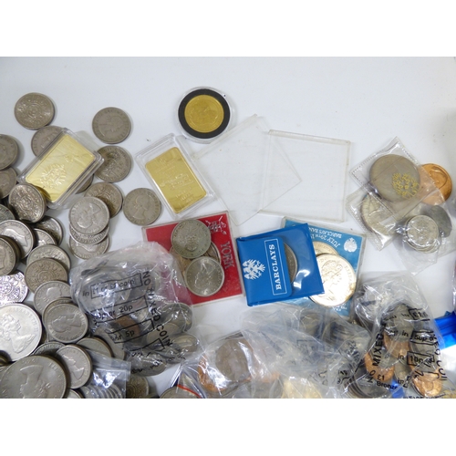 24 - Uncollated British coins: to include pre-decimal,  non-precious examples