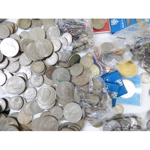 24 - Uncollated British coins: to include pre-decimal,  non-precious examples