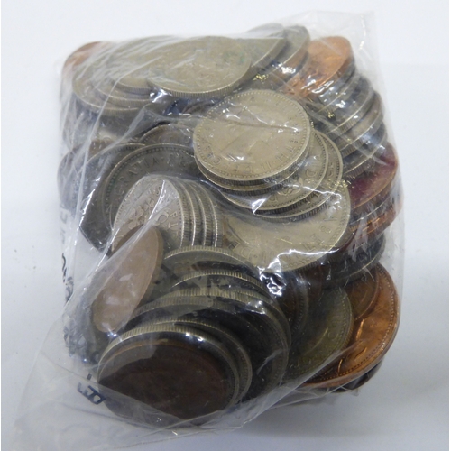 24 - Uncollated British coins: to include pre-decimal,  non-precious examples