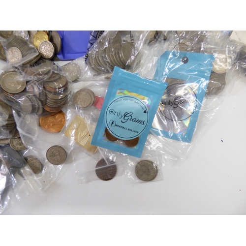 24 - Uncollated British coins: to include pre-decimal,  non-precious examples