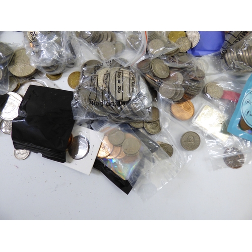 24 - Uncollated British coins: to include pre-decimal,  non-precious examples