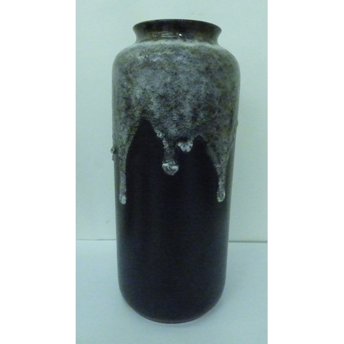 57 - Five items of German/West German period pottery: to include a Fat Lava pattern vase  18