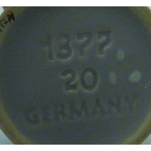 57 - Five items of German/West German period pottery: to include a Fat Lava pattern vase  18