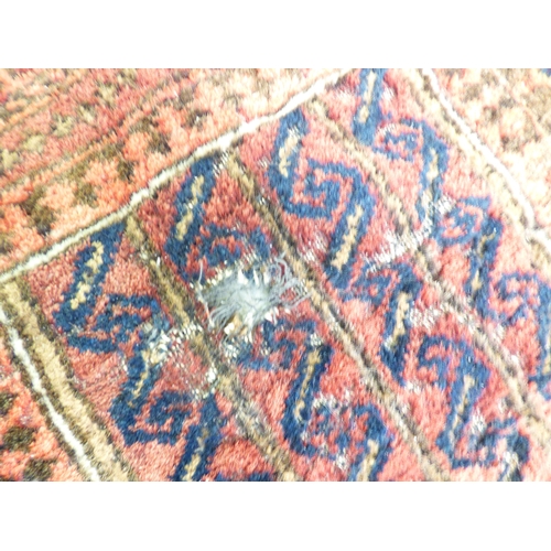 1 - Three rugs: to include a Persian style example, decorated with a central medallion and floral border... 