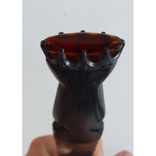 10 - A Scottish Sgian Dubh knife with a 3.75