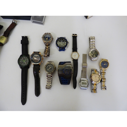 13 - Wristwatches  variously cased and strapped  some boxed