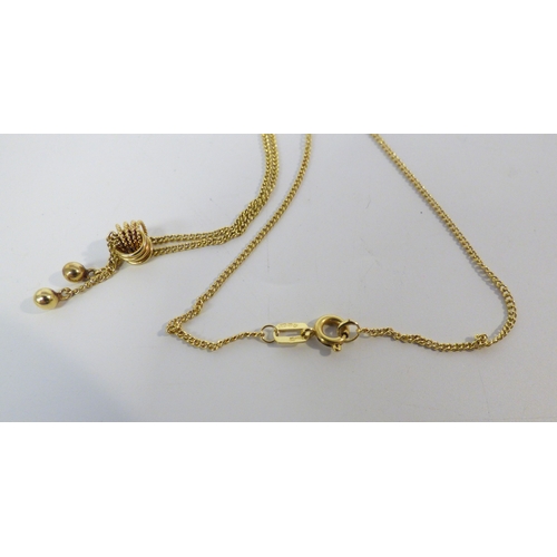23 - 9ct gold jewellery: to include a fine neckchain&nbsp; (approx. combined gross weight 5.4grms)