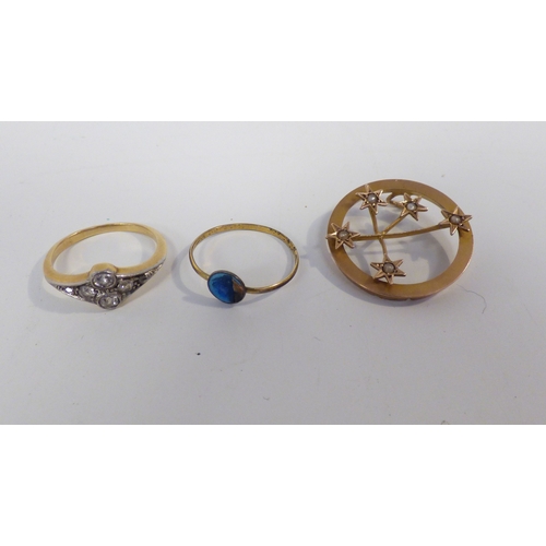 24 - Jewellery: to include a yellow metal diamond ring
