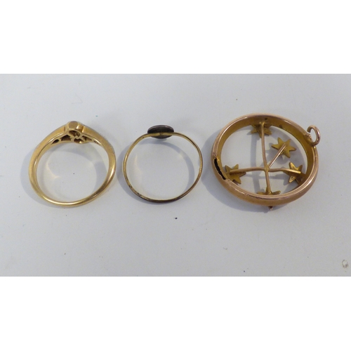 24 - Jewellery: to include a yellow metal diamond ring