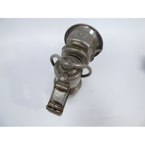 27 - A mixed lot: to include a Powell and Hanmer Carbide bicycle lamp