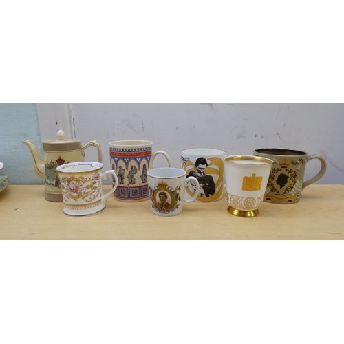 36 - A 'single owner' collection of Royal themed ceramic and glass collectables: to include birth, deaths... 