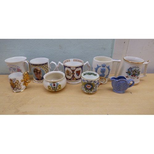 36 - A 'single owner' collection of Royal themed ceramic and glass collectables: to include birth, deaths... 