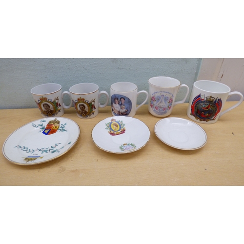 36 - A 'single owner' collection of Royal themed ceramic and glass collectables: to include birth, deaths... 