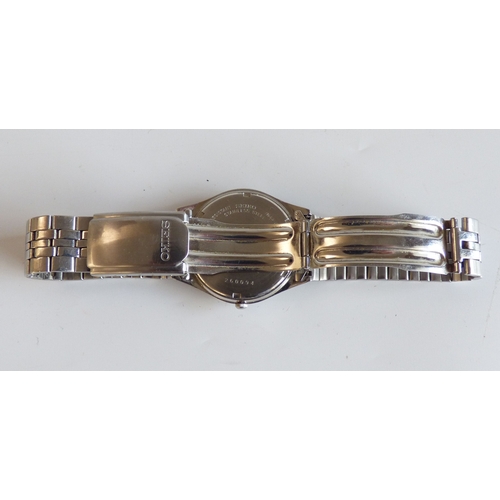 37 - A Tissot Touch Titanium cased  wristwatch, on a black rubber strap; and a Seiko stainless steel case... 