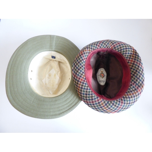38 - Gentlemen's fashion accessories: to include a Bates, Hatter of St James, London black fabric Fedora ... 