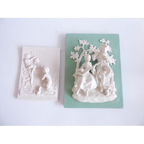 41 - Decorative ceramics: to include a Naples porcelain group, a Roman soldier, assisting a lady  9