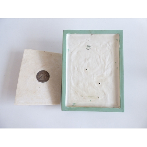 41 - Decorative ceramics: to include a Naples porcelain group, a Roman soldier, assisting a lady  9