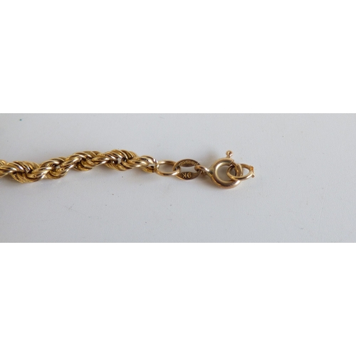 47 - A 9ct gold ropetwist design necklace; and matching bracelet&nbsp; (approx. combined gross weight 8.5... 