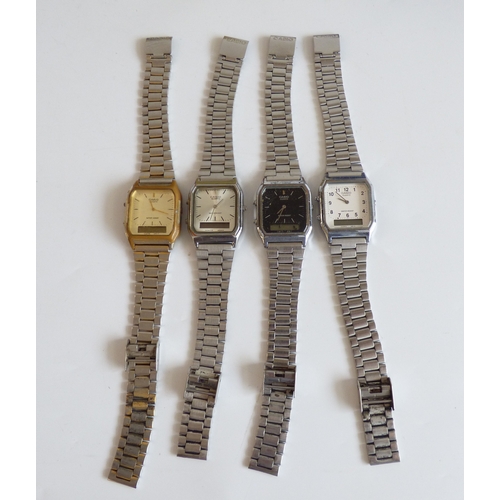 50 - Horologist interest, wristwatches  variously cased and strapped: to include a Heuer steel cased stop... 