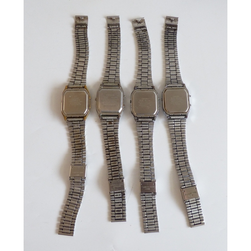 50 - Horologist interest, wristwatches  variously cased and strapped: to include a Heuer steel cased stop... 